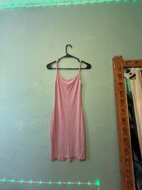 SKIMS Soft Lounge Ribbed Mini Slip Dress Orchid Small